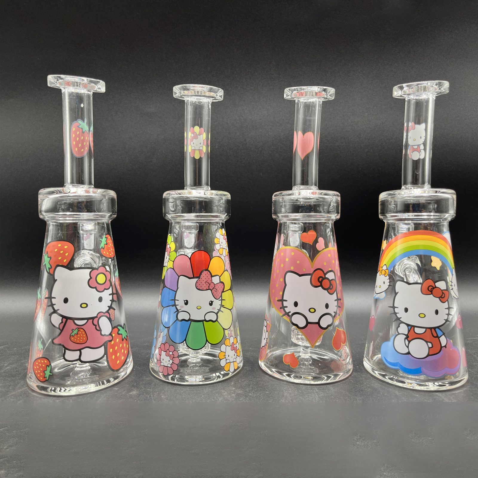 Hello Kitty 200mm Height Water Smoke Glass Bong