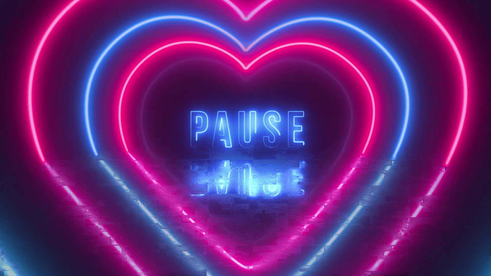 Animated Neon Heart Tunnel Stream Overlay for Eye-Catching Broadcasts