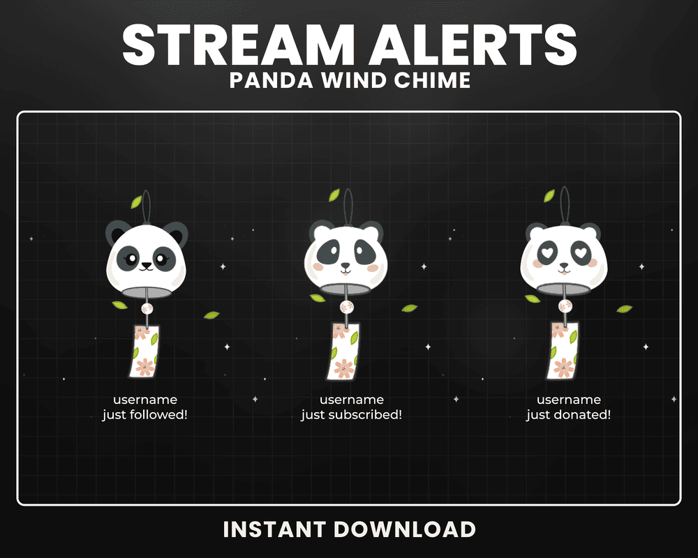 Panda Pastel Stream Alerts – Cute Animated Alerts for Twitch & OBS