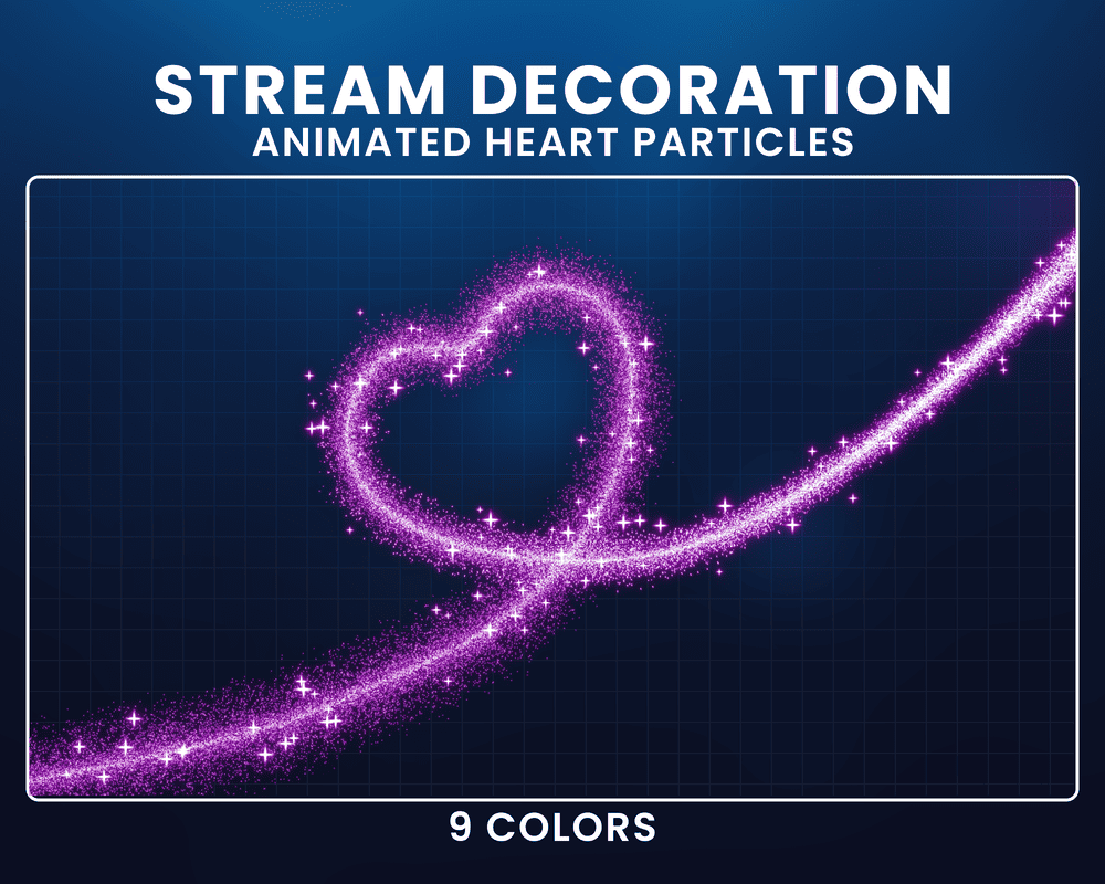 Heart Particles Stream Overlay – Animated Twitch & OBS Stream Overlay