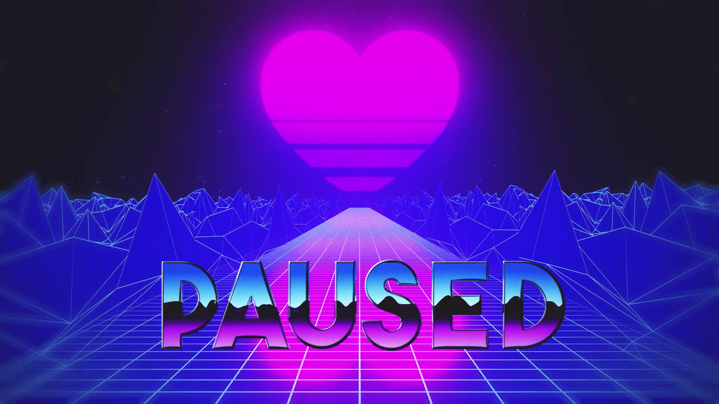 Valentine’s Retro Futuristic Overlay – Animated, Vibrant, Unique Template