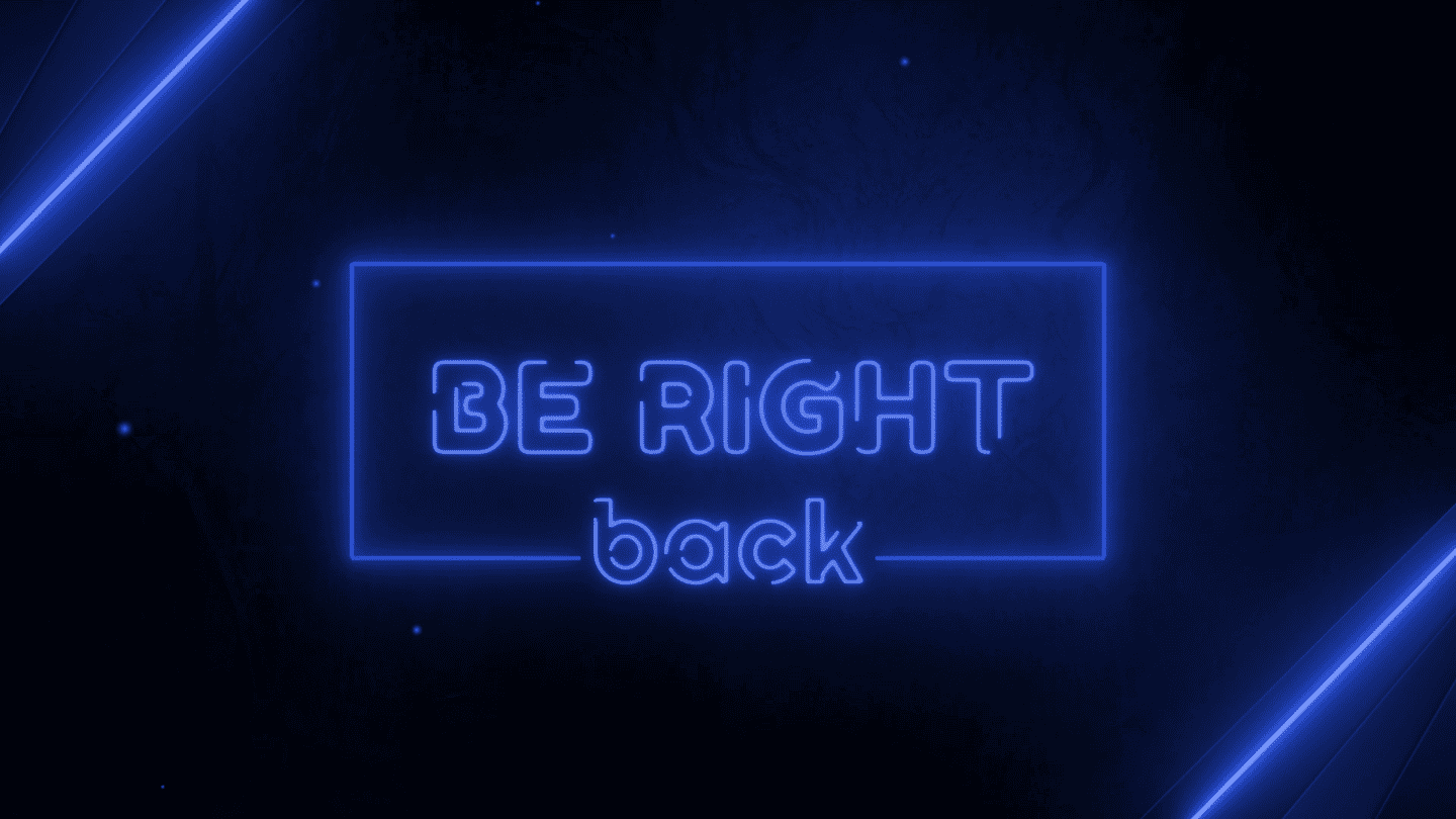 Neon Blue Animated Stream Overlay – Bold, High-Impact, Modern Template 