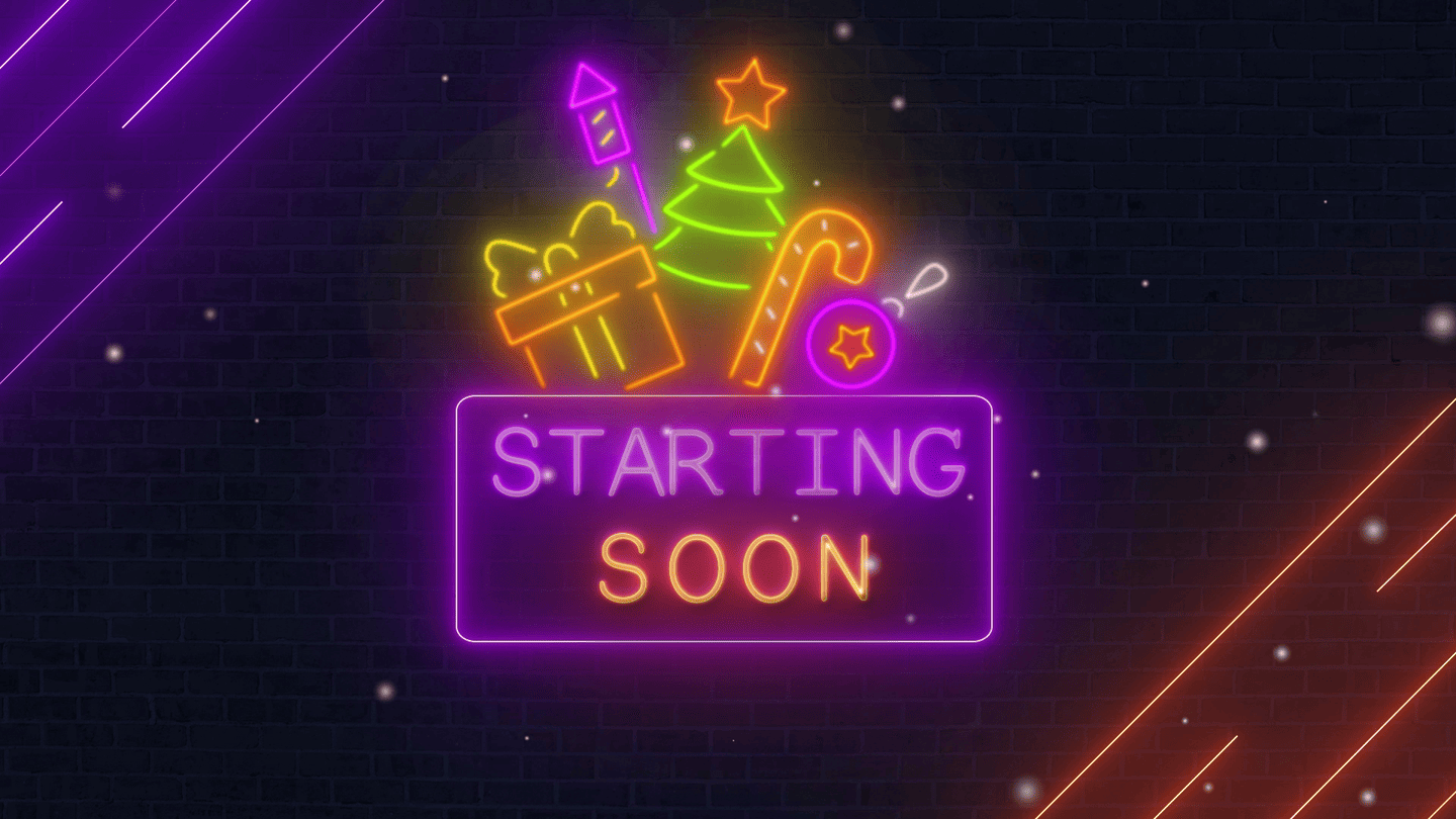 Neon Christmas Stream Overlay – Holiday Template for Twitch, OBS & YouTube