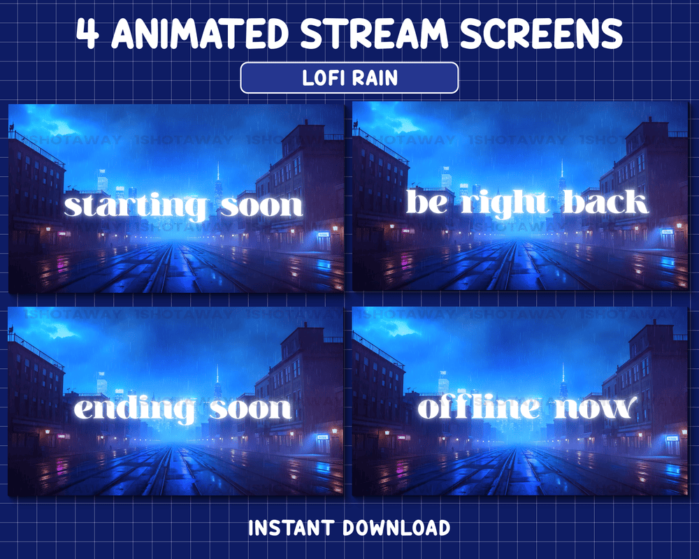Rainy Night Stream Overlay – Chill, Immersive Visuals for Twitch, OBS & YouTube