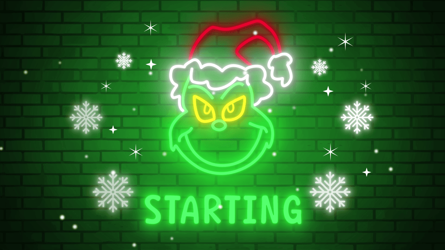 Grinch Neon Stream Overlay – Festive, Playful, Vibrant Design for Twitch, OBS & YouTube