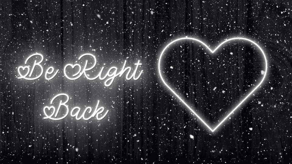 Valentine Neon Twitch Overlay – Black & White Theme for Streamers