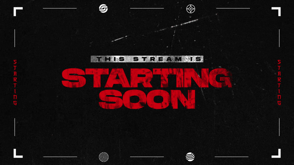 Black and Red Grunge Stream Overlay for a Bold Stream Look 