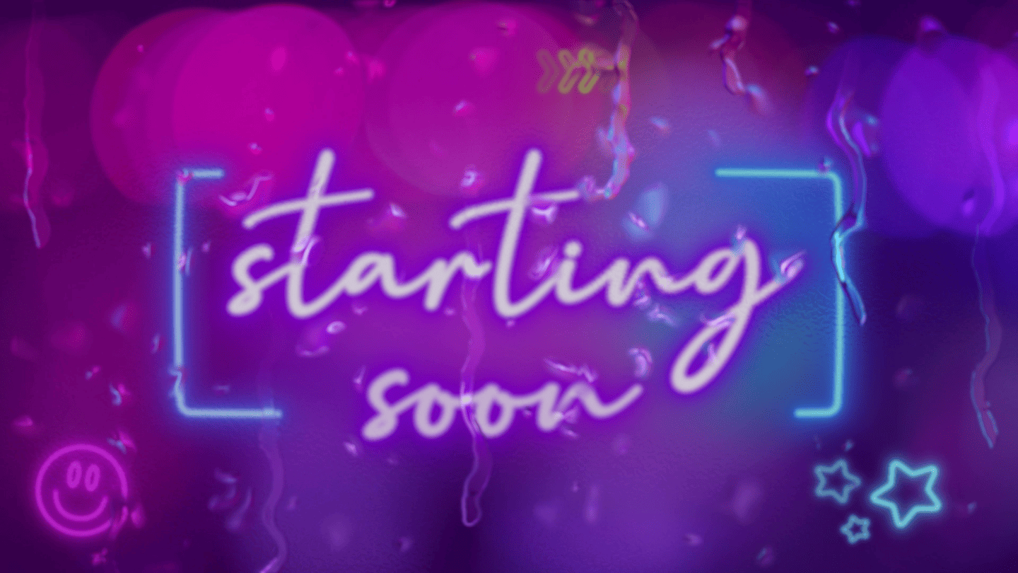 Neon Rain Stream Overlay – Vibrant, Animated Streaming Template for Twitch & YouTube