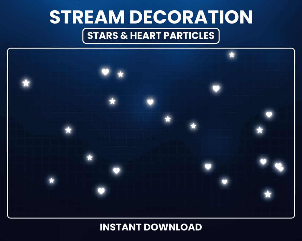 Animated Hearts and Stars Stream Overlay – Streamlabs & OBS Twitch Overlay