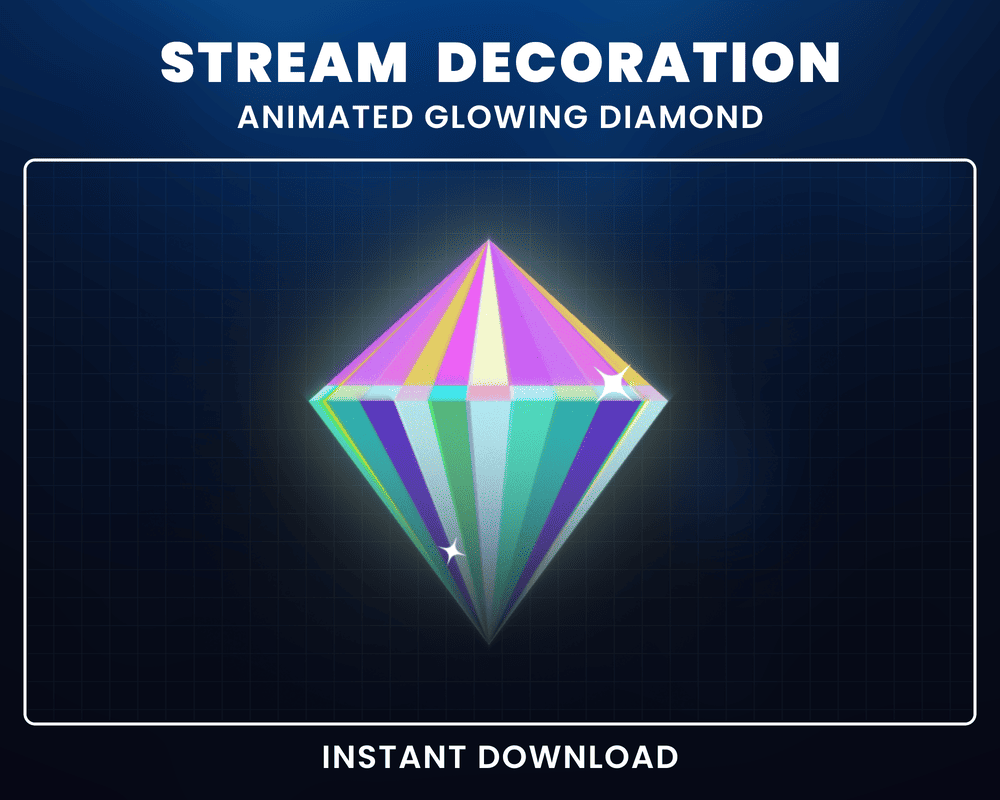 Color Diamond 3D Twitch Stream Overlay – Animated Overlay Pack