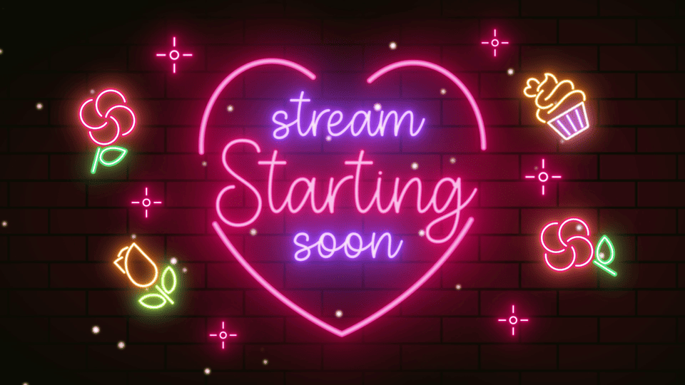 Neon Pink Valentine Overlay for Twitch – Animated, Festive, Modern Look