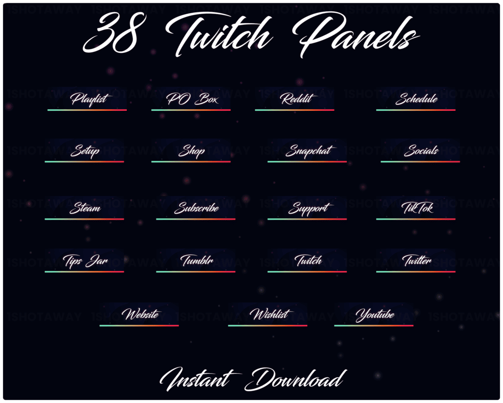 Best Neon Colorful Stream Panels for Twitch, Kick, and Streamlabs