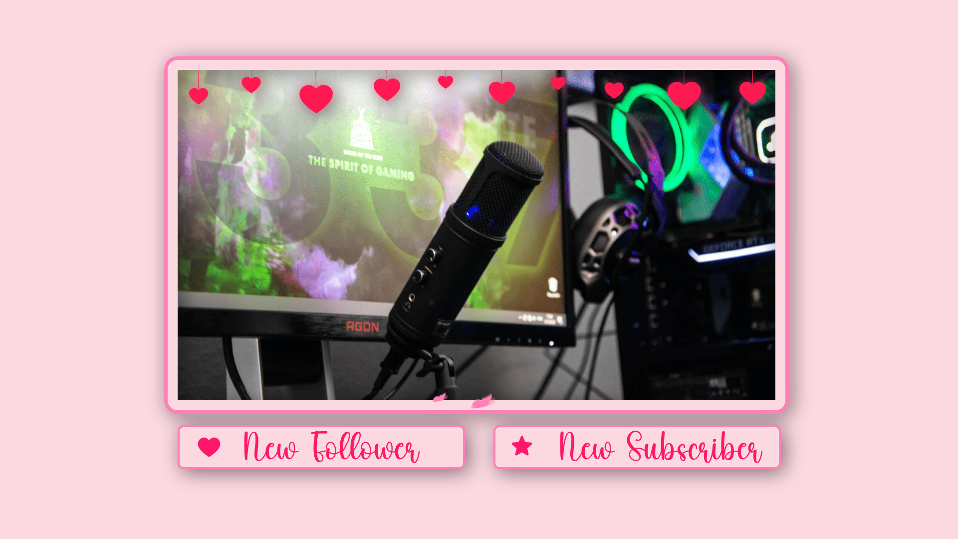 Cute Valentine Twitch Overlay – Heartfelt, Playful Streaming Scene