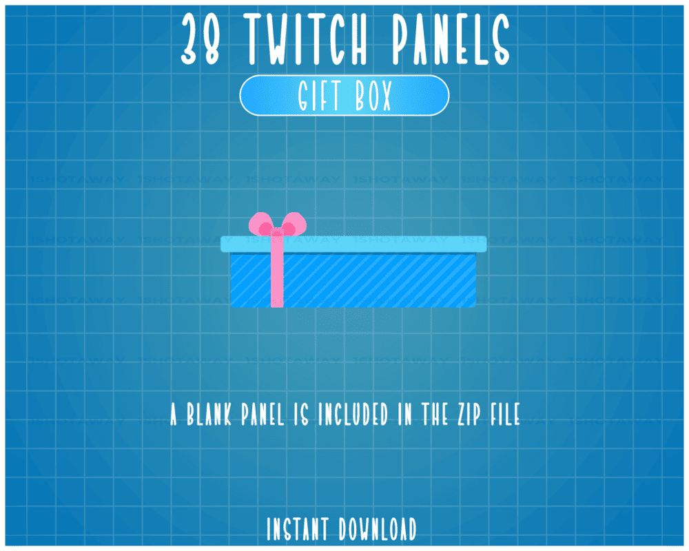 Giftbox Twitch Panel Template – Streamlabs & Animated Panels for Creators