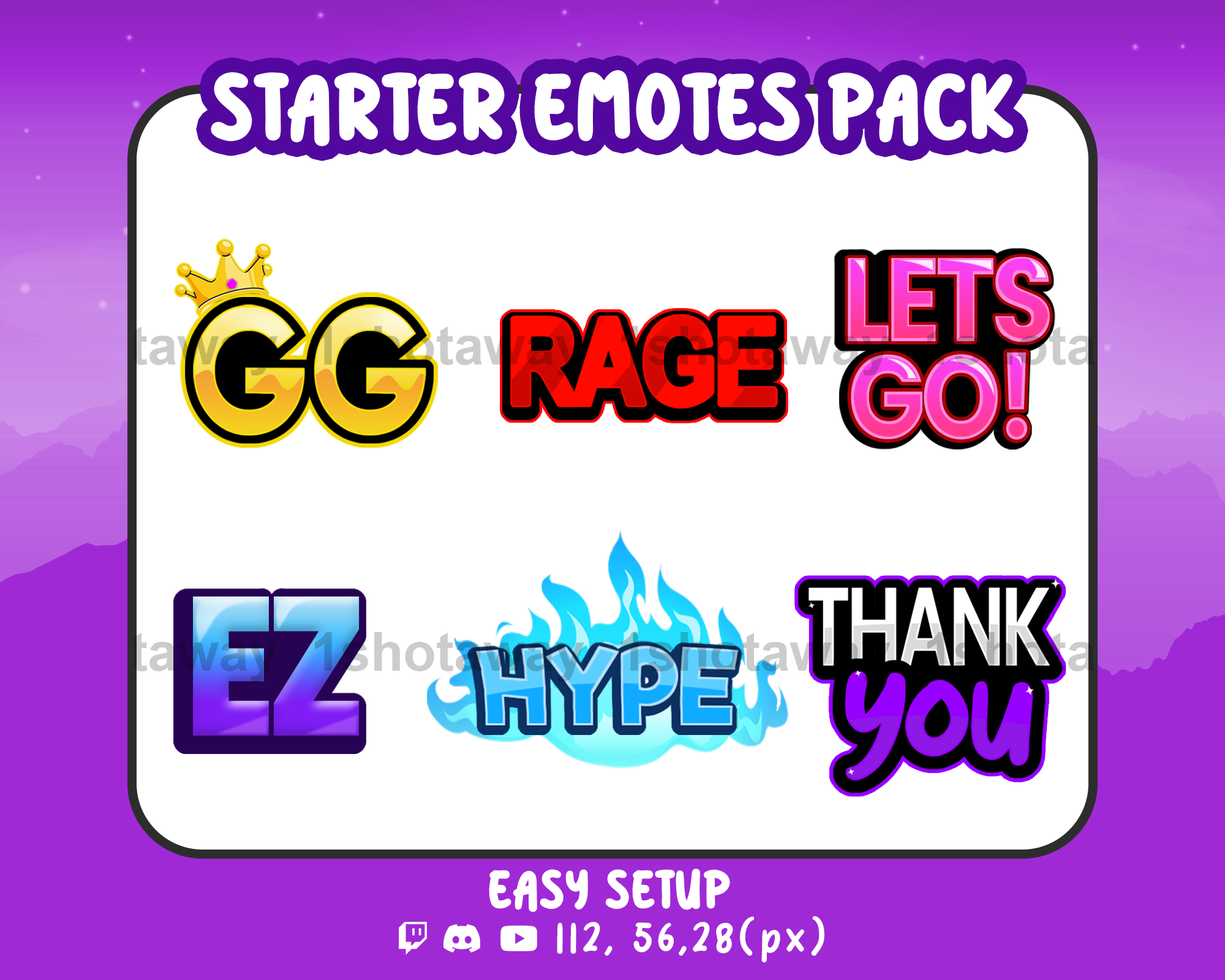 Twitch Stream Emotes Pack – Animated & Static Emotes for All Streamers