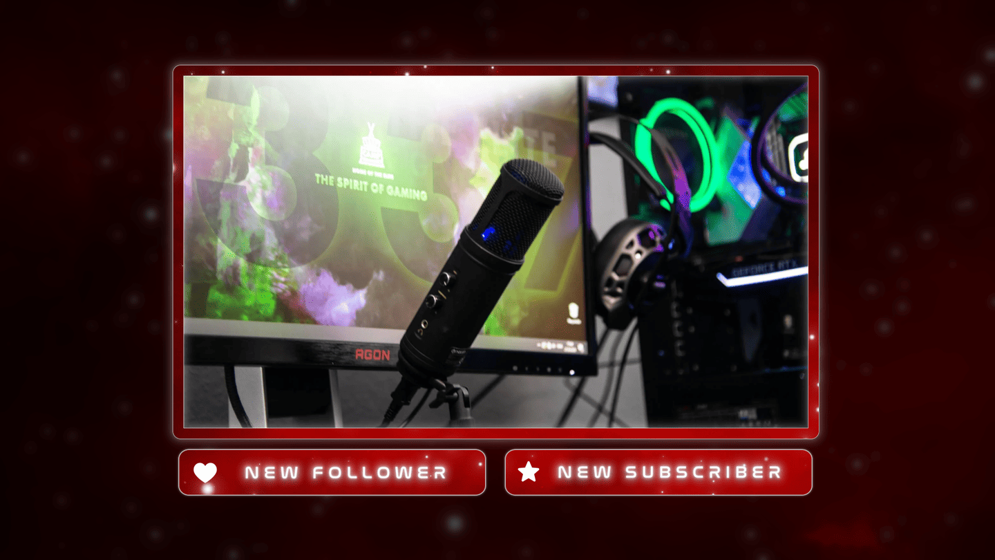 Cosmic Red and Black Stream Overlay – High-Impact Space Theme for Streamers