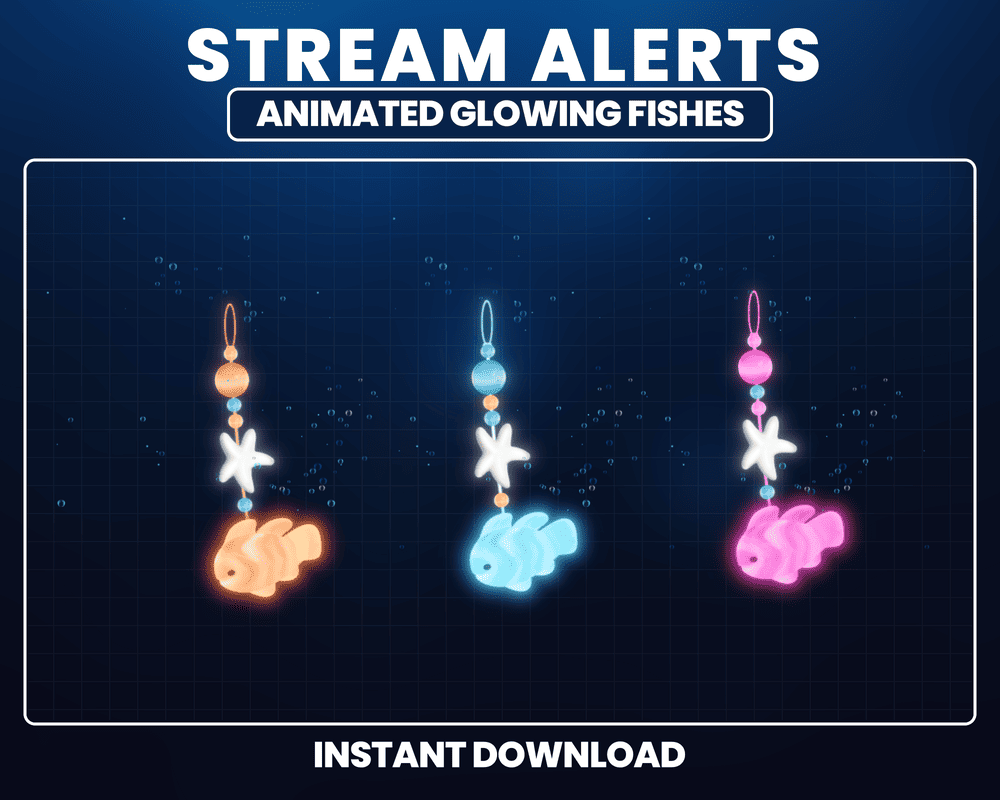 Fish Alerts Stream Alerts for OBS & Twitch | Animated Stream Alerts