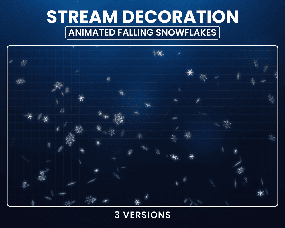 Snow Falling Stream Overlay – Animated Twitch & OBS Stream Overlays