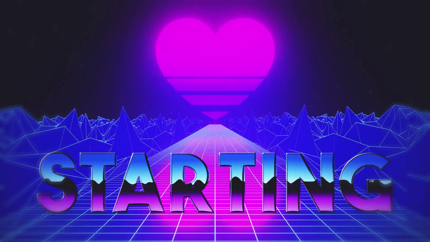 Valentine’s Retro Futuristic Overlay – Animated, Vibrant, Unique Template