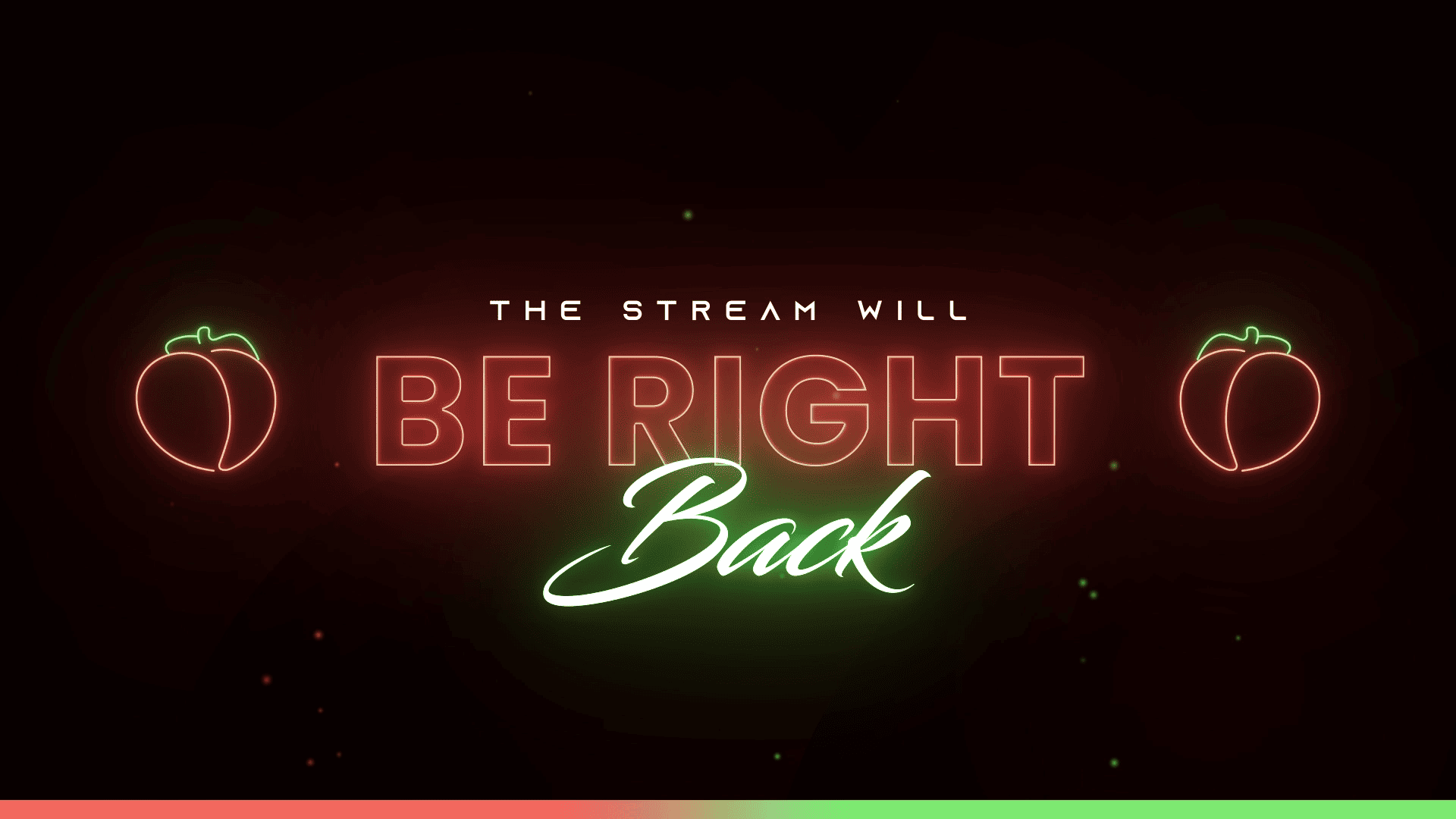 Animated Neon Peach Stream Overlay – Stylish Live Streaming Template