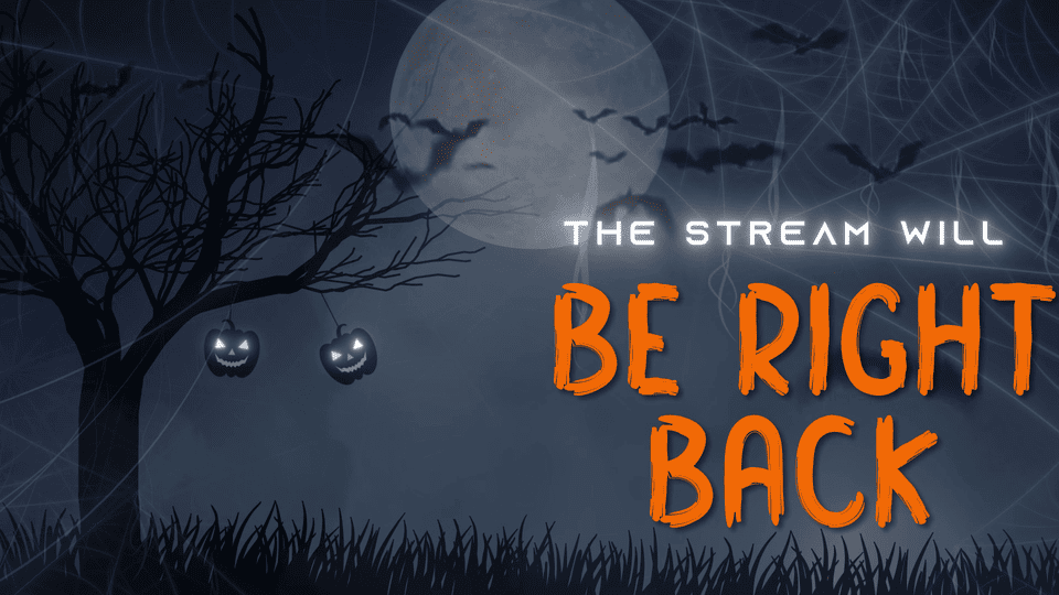 Halloween Black Spooky Stream Overlay – Dark, Chilling, Unique Design for Twitch, OBS & YouTube