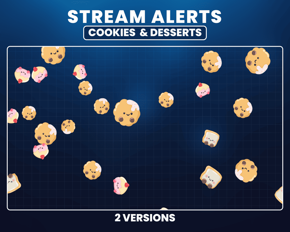 Animated Food Particles Stream Overlays – Streamlabs & Twitch Overlay Pack