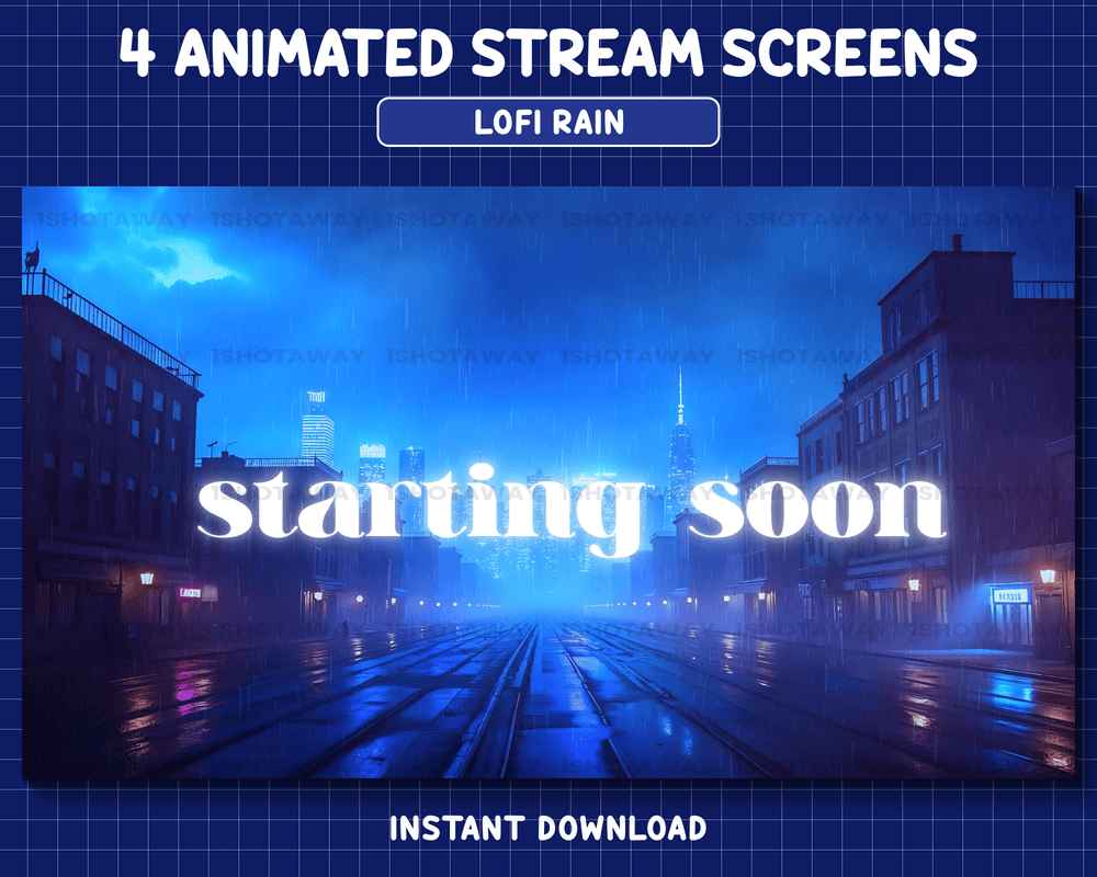 Rainy Night Stream Overlay – Chill, Immersive Visuals for Twitch, OBS & YouTube
