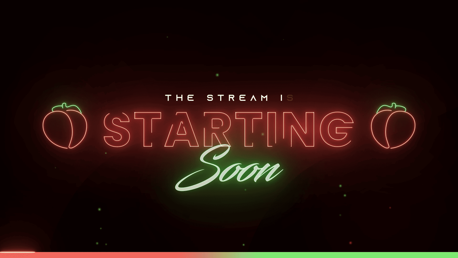 Animated Neon Peach Stream Overlay – Stylish Live Streaming Template