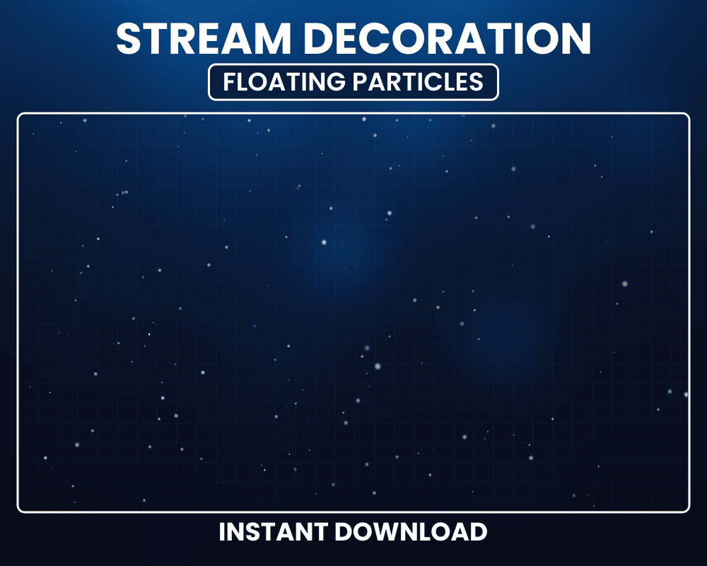 Floating White Dust Particles Stream Overlay – Animated Twitch Overlay for OBS & Streamlabs