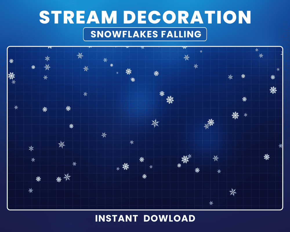 Snow Particles Stream Overlay – Animated Twitch & OBS Stream Overlay