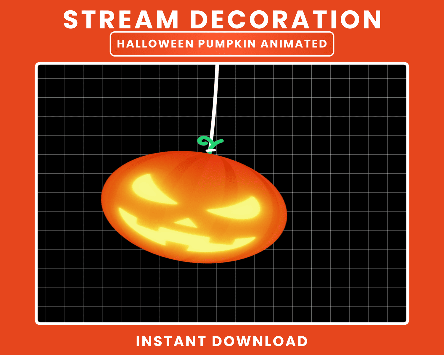 Animated Pumpkin Stream Overlay for Twitch – Streamlabs & OBS Overlay