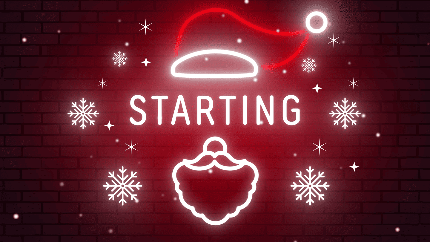 Festive Red Neon Stream Overlay for Christmas Streams – Modern Look for Creators