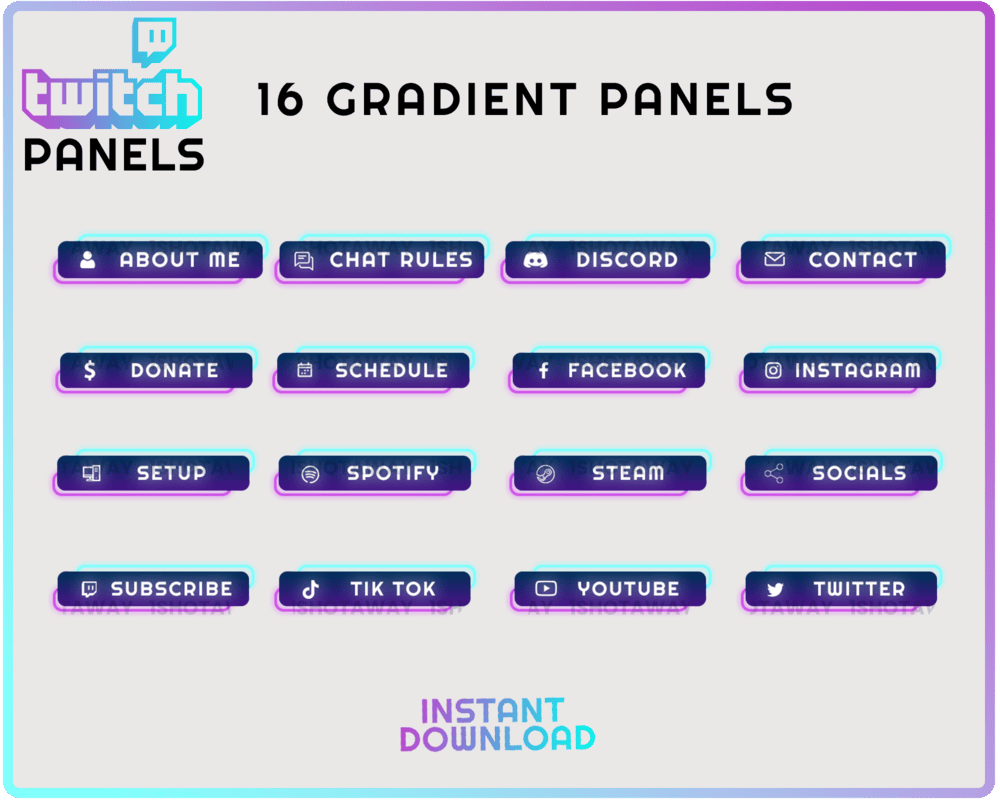 Best Twitch Neon Panels – Animated Stream Panels for Streamlabs & Kick