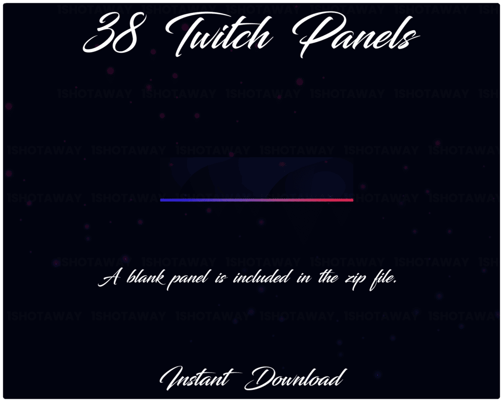 Neon Blue Red Stream Panels – Best Twitch Stream Panels & Templates