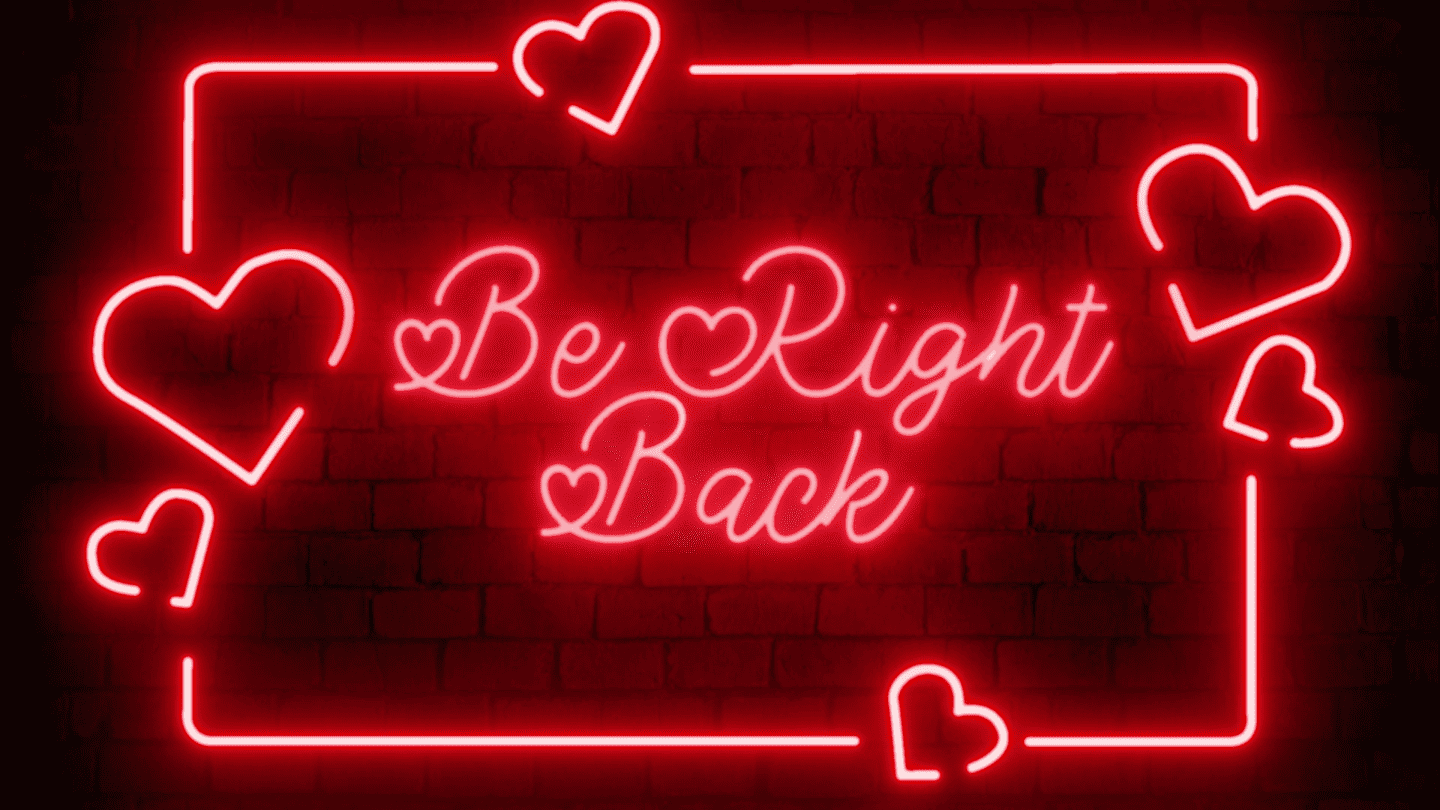 Valentine Neon Heart Stream Overlay for Valentine Twitch Streams – Obs, Streamlabs