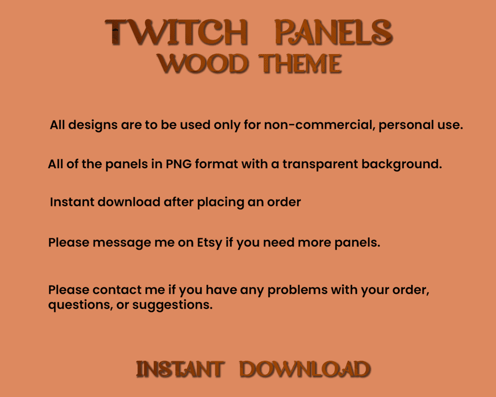 Dark Wood Texture Stream Panels – Best Twitch Panels & Templates