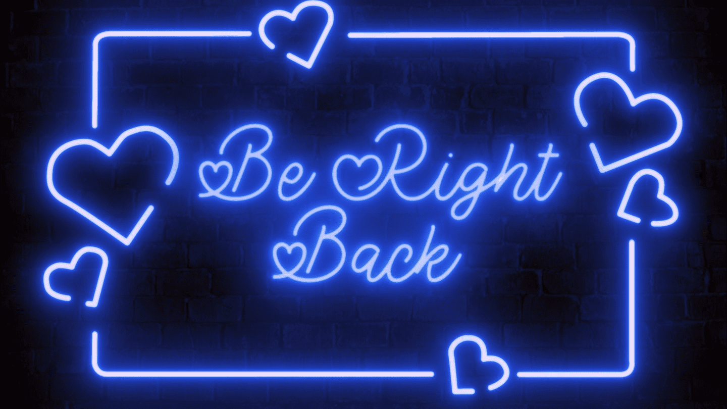 Valentine Neon Blue Overlay for Twitch – Stylish & Animated Love Theme
