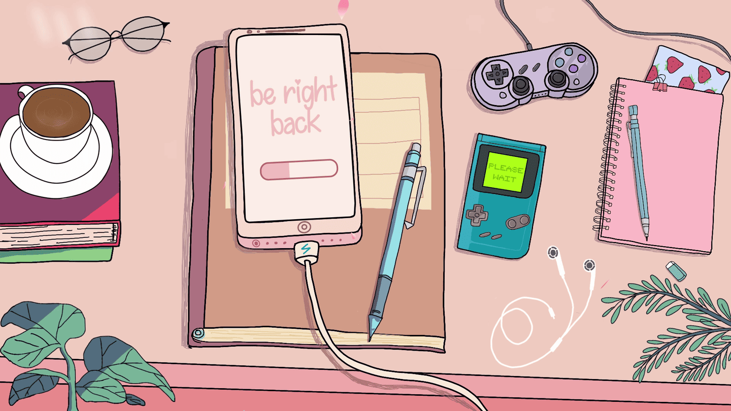 Lo-Fi Mobile Desk Stream Overlay – Chill, Cozy, Animated Design for Twitch, OBS & YouTube