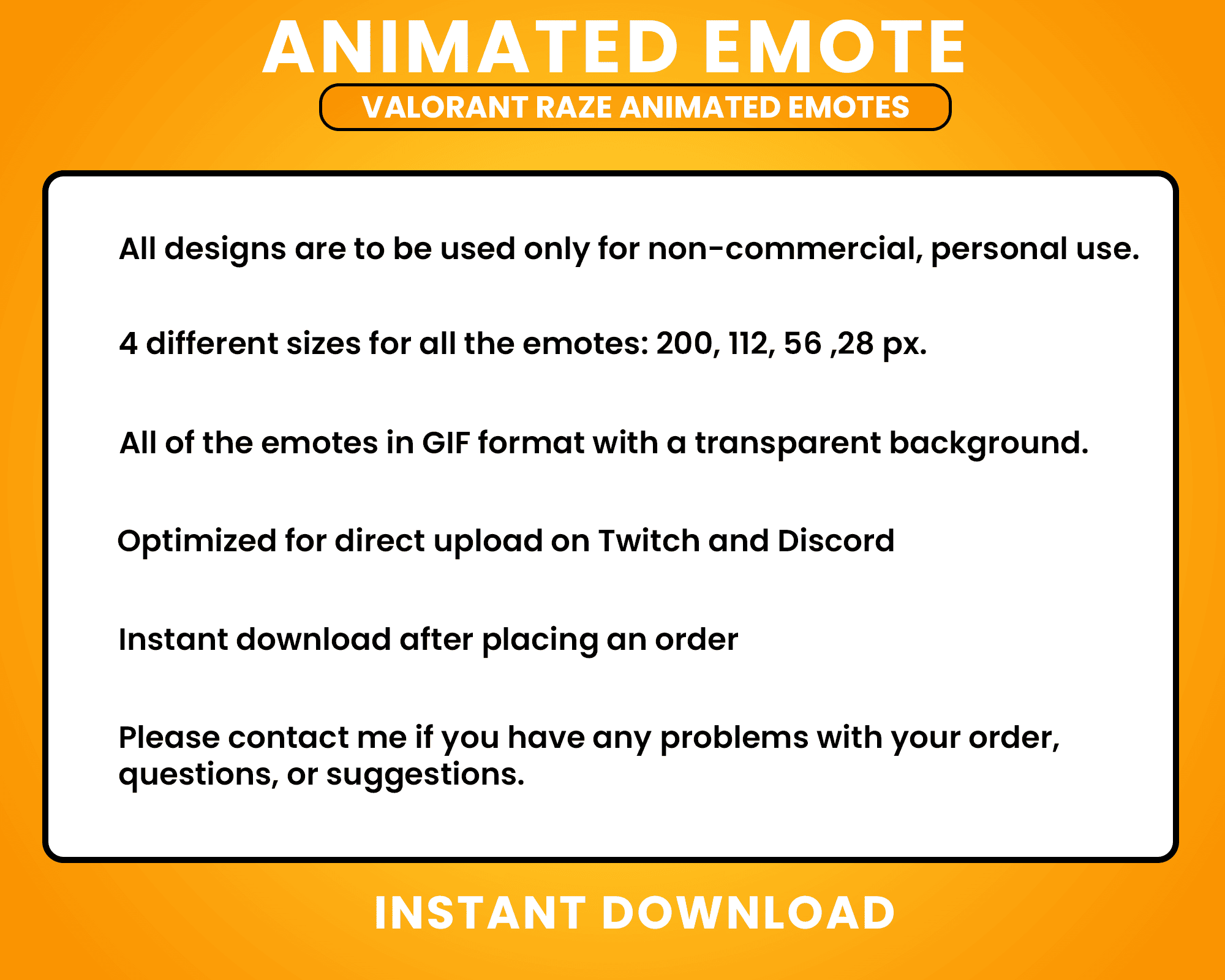 Valorant Raze Emote Stream Emotes Twitch – Cute Animated Twitch Emote Pack