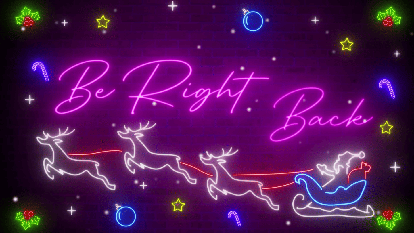 Animated Christmas Deer Neon Stream Overlay – Best for Twitch, OBS, and YouTube