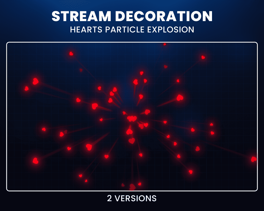 Animated Heart Explosion Stream Overlay – Twitch & Streamlabs Overlay Template