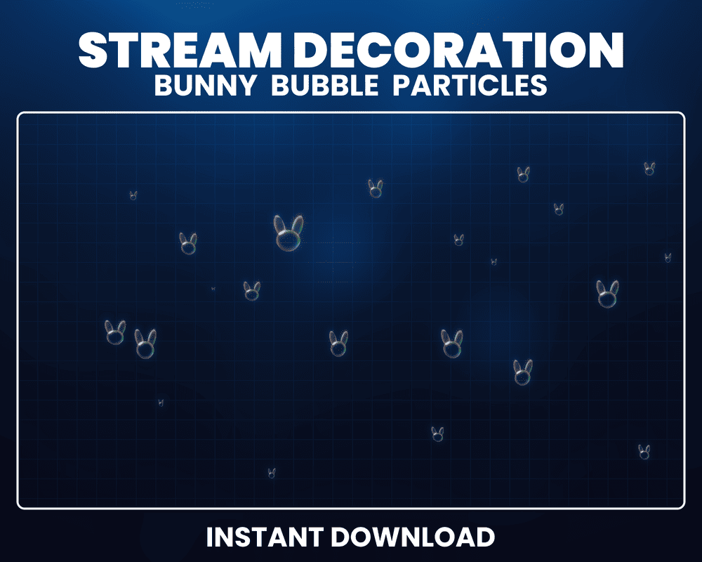 Bunny Bubble Overlay for Streams – OBS, Twitch & Streamlabs Animated Design