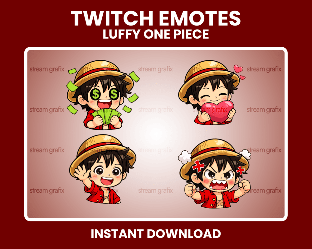 Luffy One Piece Twitch Emotes