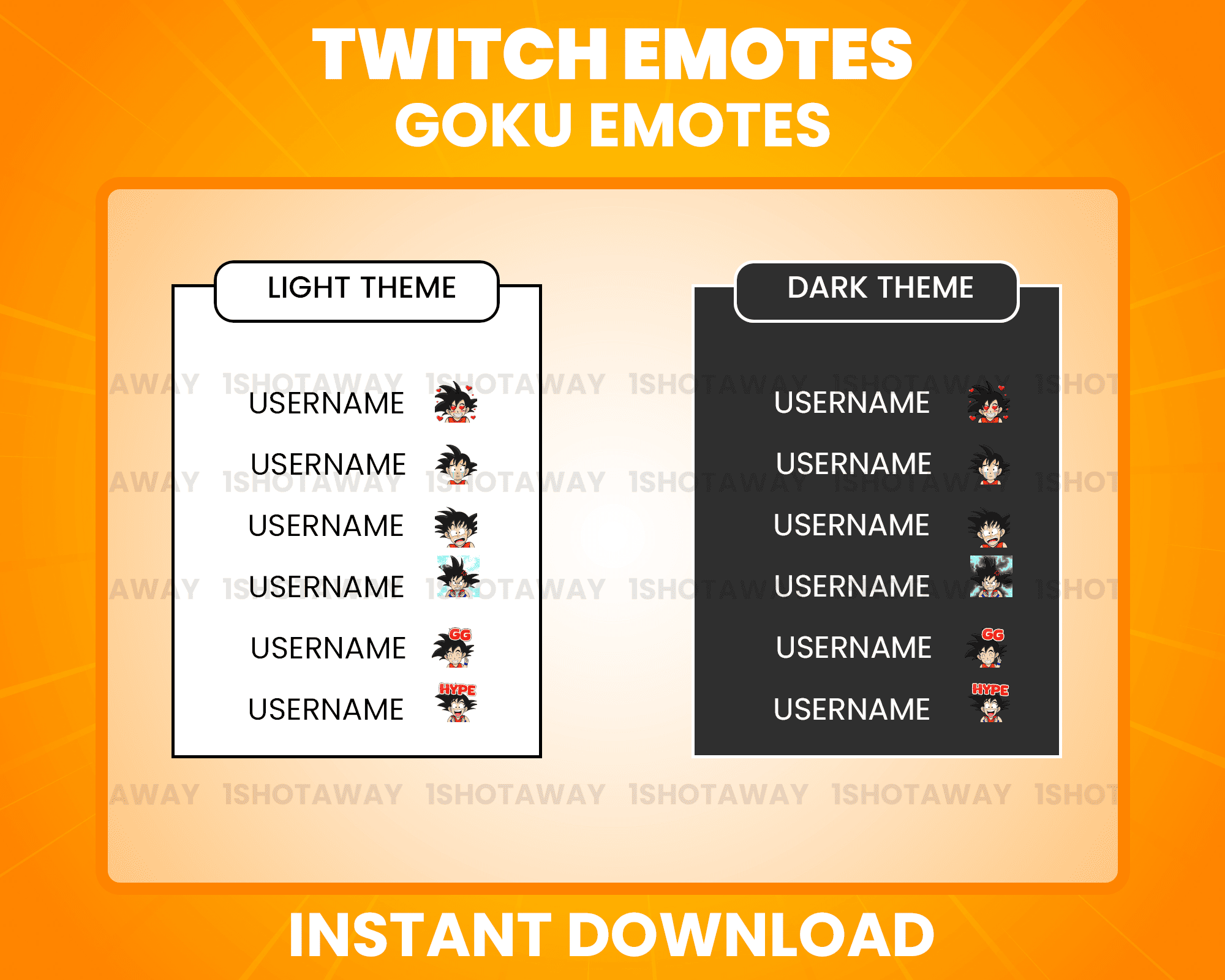 Goku Chibi Animated Emotes for Twitch – Fun Dragon Ball Stream Emotes