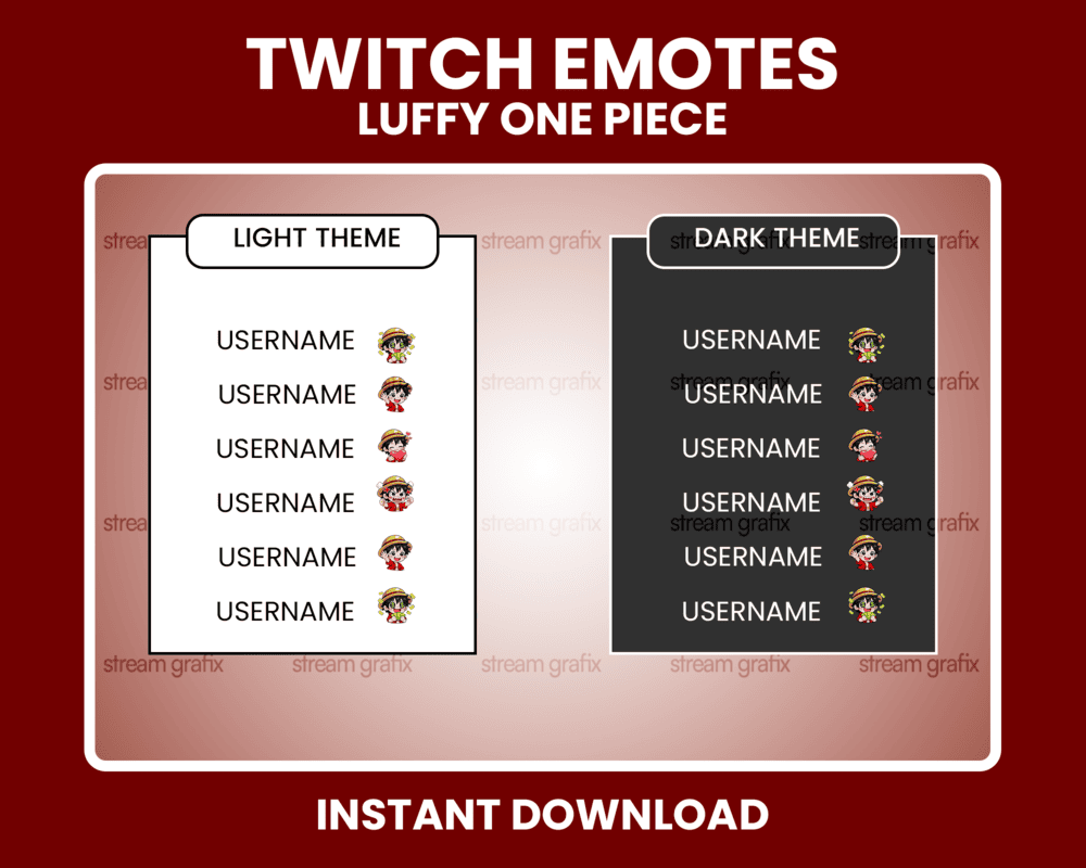 Luffy One Piece Twitch Emotes