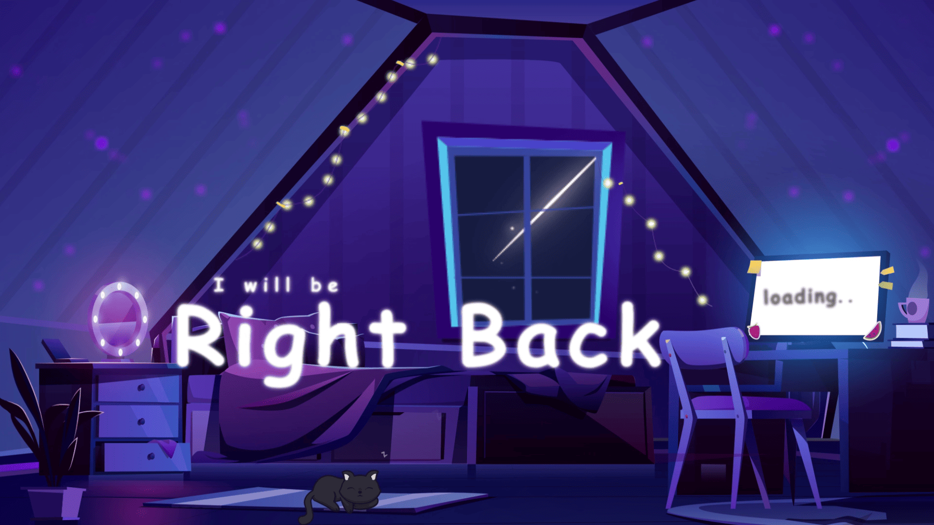 Lo-FI Night Stream Overlay – Cozy, Ambient, Minimalist Template for Relaxed Twitch Streams