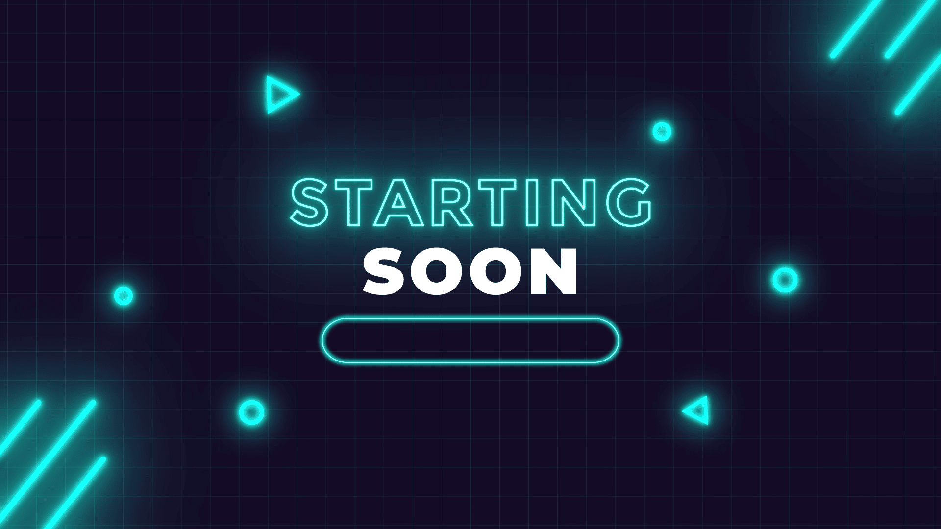 Simple Cyan and Black Stream Overlay – Effortless Style for Streamers