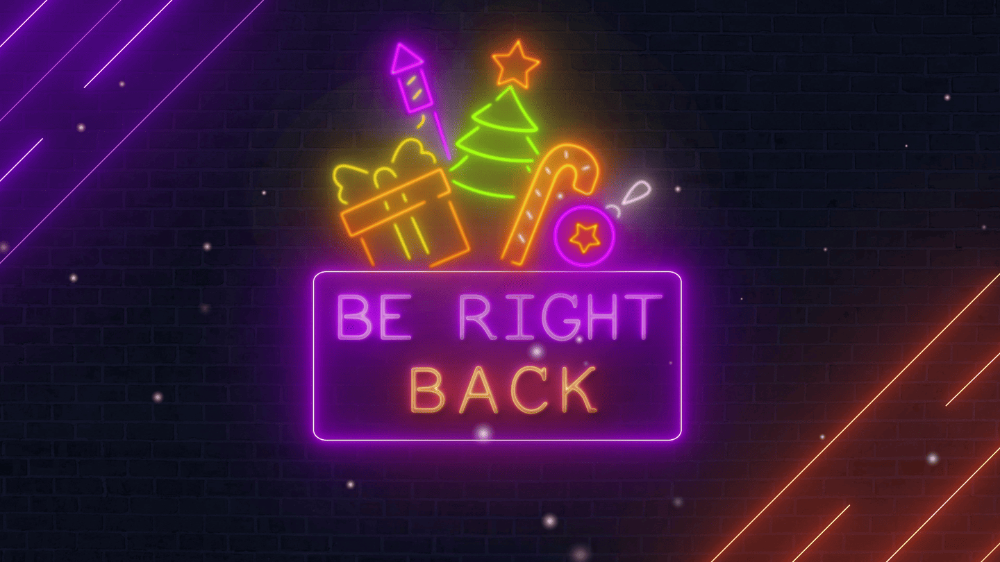 Neon Christmas Stream Overlay – Holiday Template for Twitch, OBS & YouTube