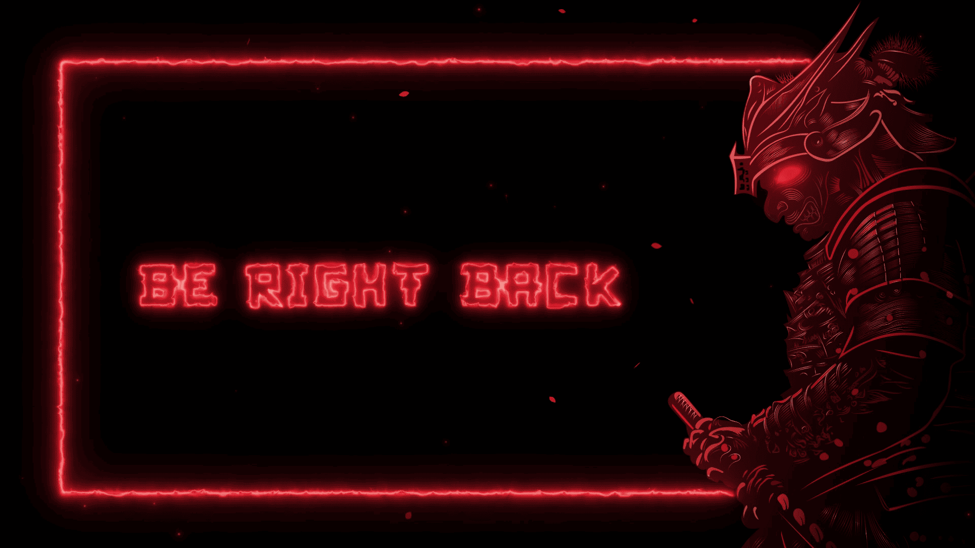 Samurai Black and Red Stream Overlay – Bold, Immersive Design for Twitch & OBS