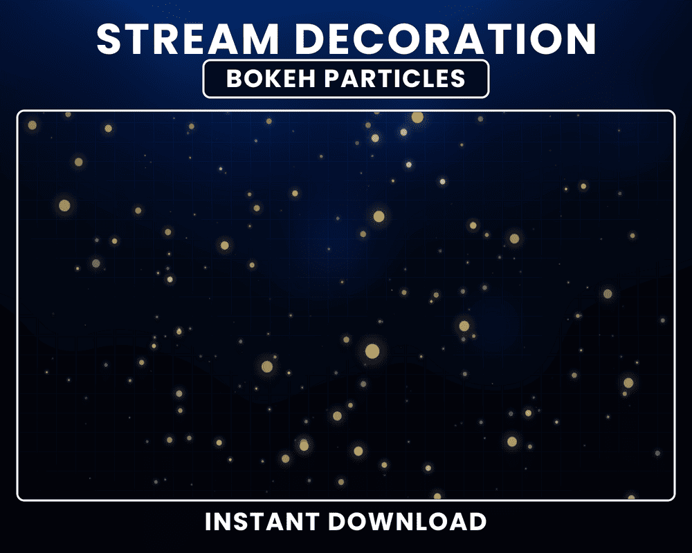 Golden Particles Bokeh Stream Overlay – Animated Twitch & OBS Overlay
